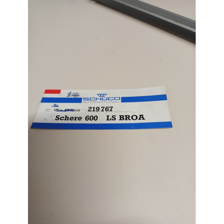 Schüco 219767 Schere 600 DIN links dunkelbraun