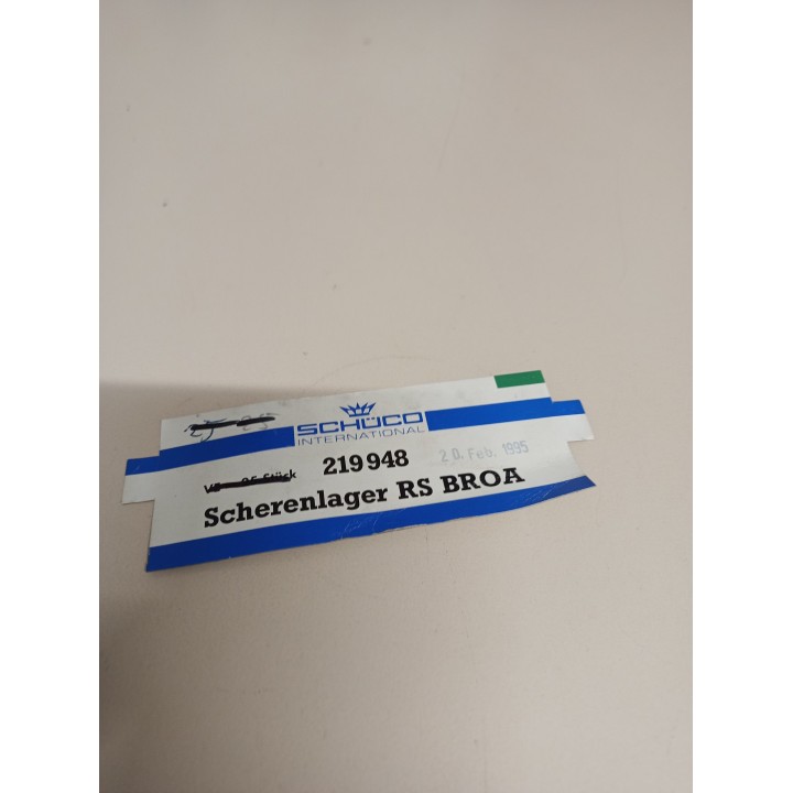 Schüco 219948 Scherenlager dunkelbraun DIN rechts