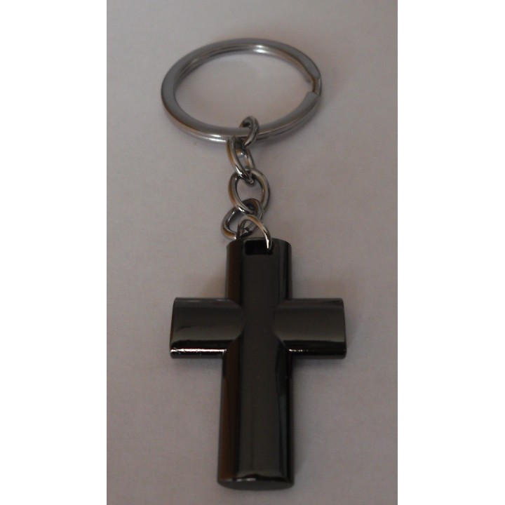 Schlüsselanhänger Kreuz matt