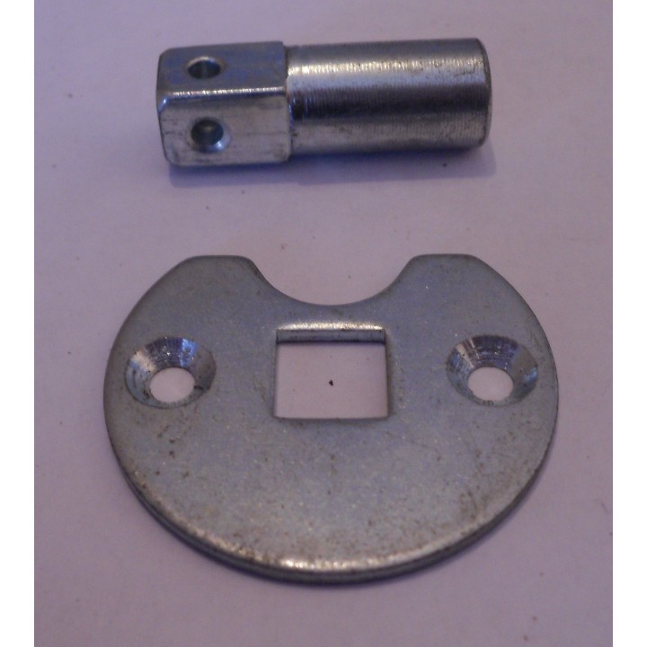 Vierkantlager 10 X 10 mm für Rohrmotoren  Mini  ( Motorseite rund ) lang