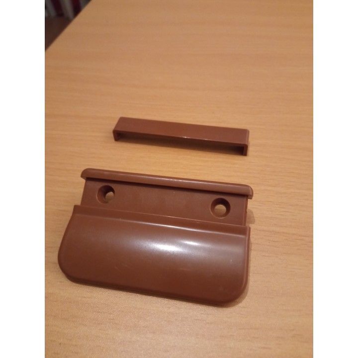 Balkontürgriff eckig Farbe Signalbraun ca. RAL 8002