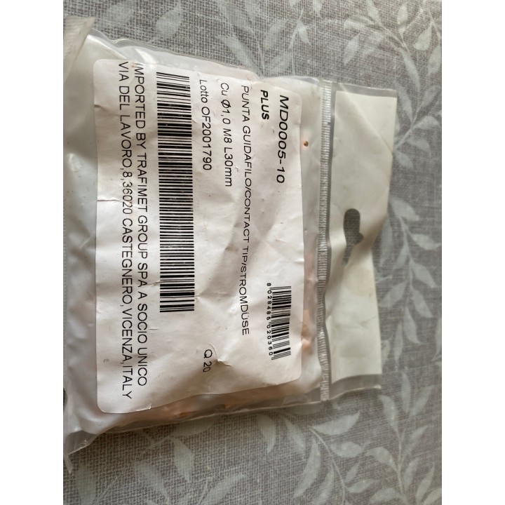 Stromdüsen Cu 1.0mm M8 L30mm 29 Stück