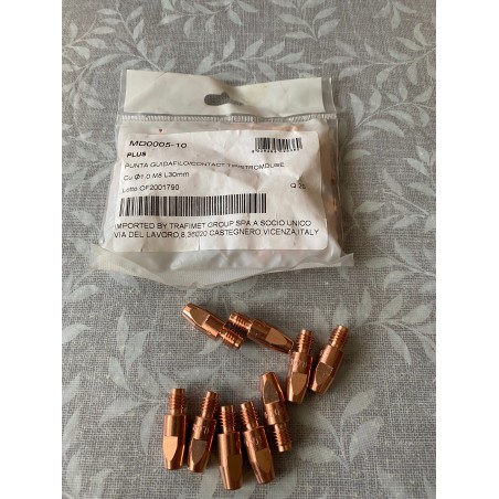 Stromdüsen Cu 1.0mm M8 L30mm 29 Stück