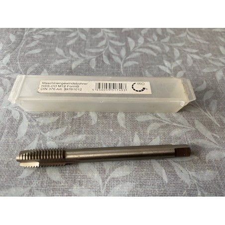 Maschinengewindebohrer HSS-CO M12 Form B DIN 376