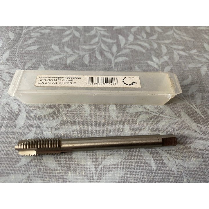 Maschinengewindebohrer HSS-CO M12 Form B DIN 376