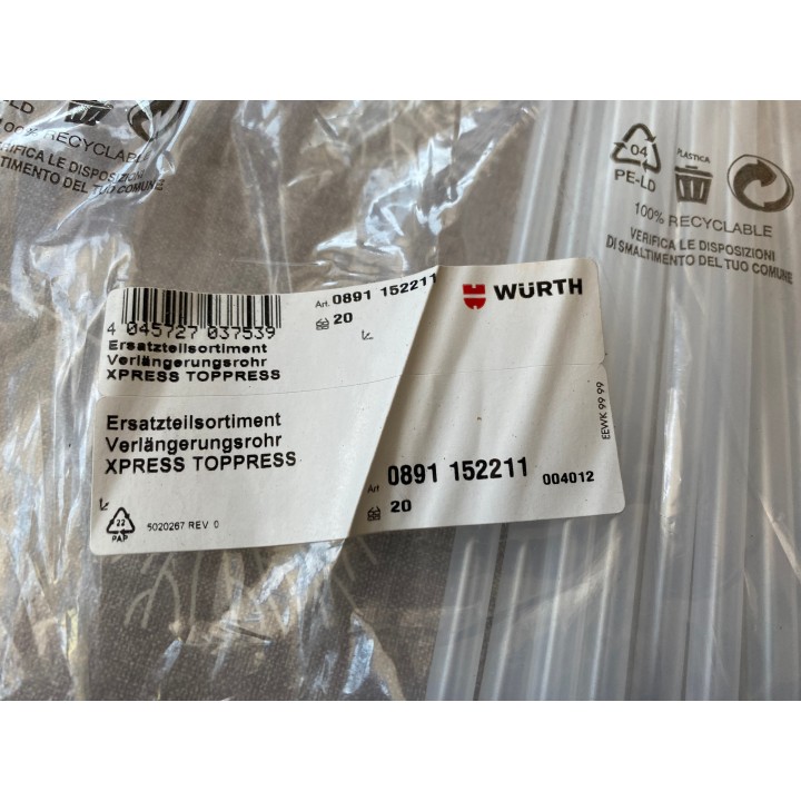 Würth 0891 152211 Verlängerungsrohr Xpress 19 Stück