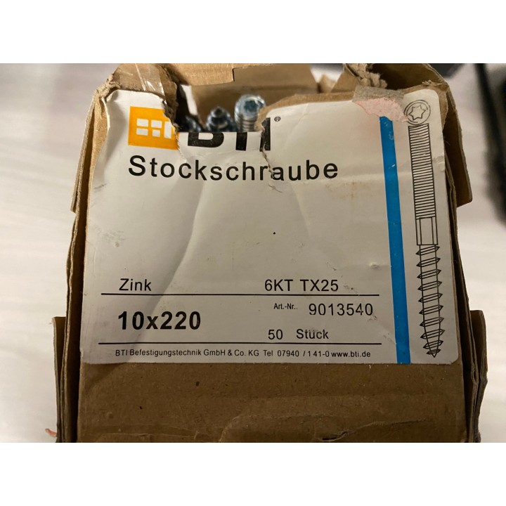 BTI Stockschraube 9013540 / 10 X 220   44Stück