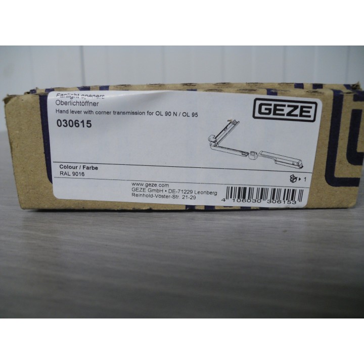 GEZE OL90 030615 Handhebel und Eckumlenckung weiß