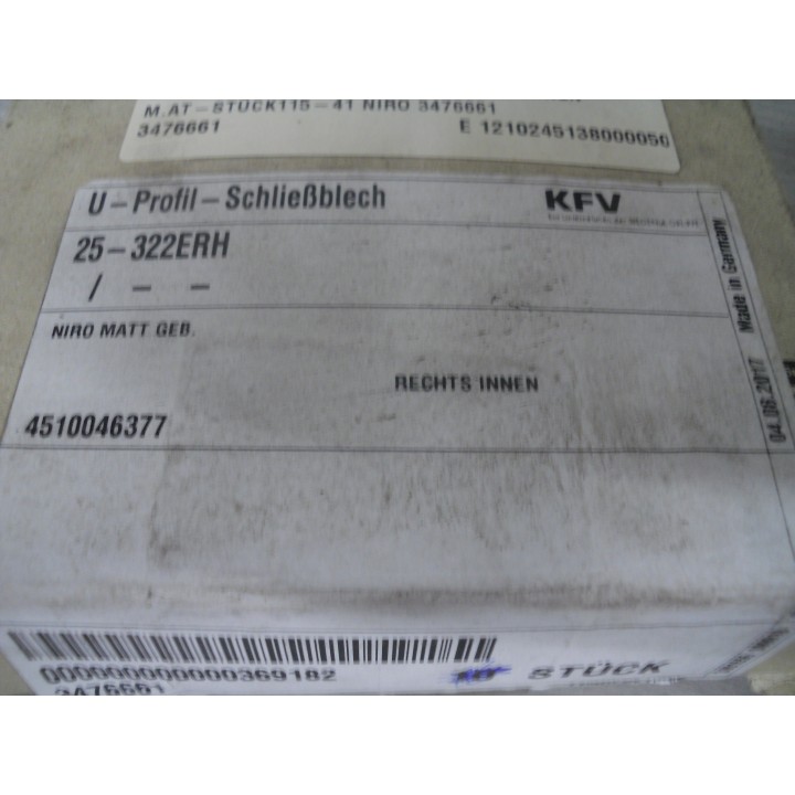 KFV 25-322ERH / 3476661 U-Schließblech RE