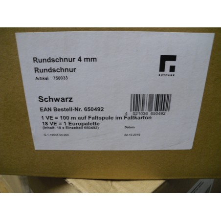 Gutmann 750030 Rundschnur 4mm  1Meter