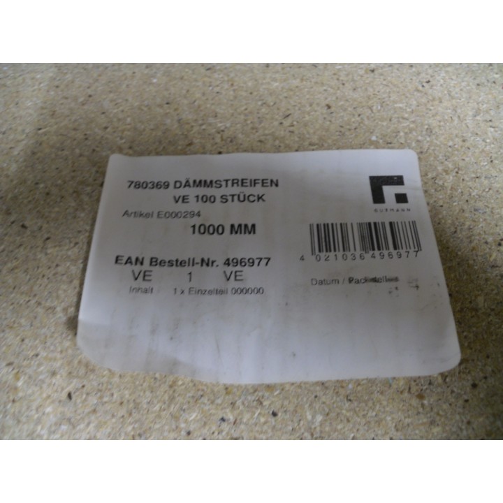 Gutmann 780369 Dämmprofil 20 X 0,5 Meter