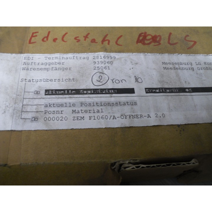 Edelstahl Schließblech