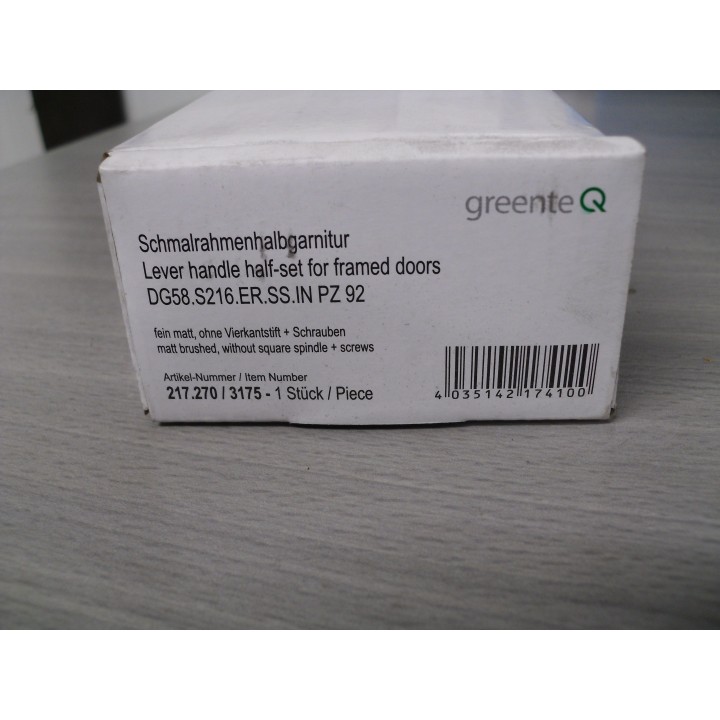 greenteq 217.270 3175 Edelstahl Schmallrahmendrücker innen