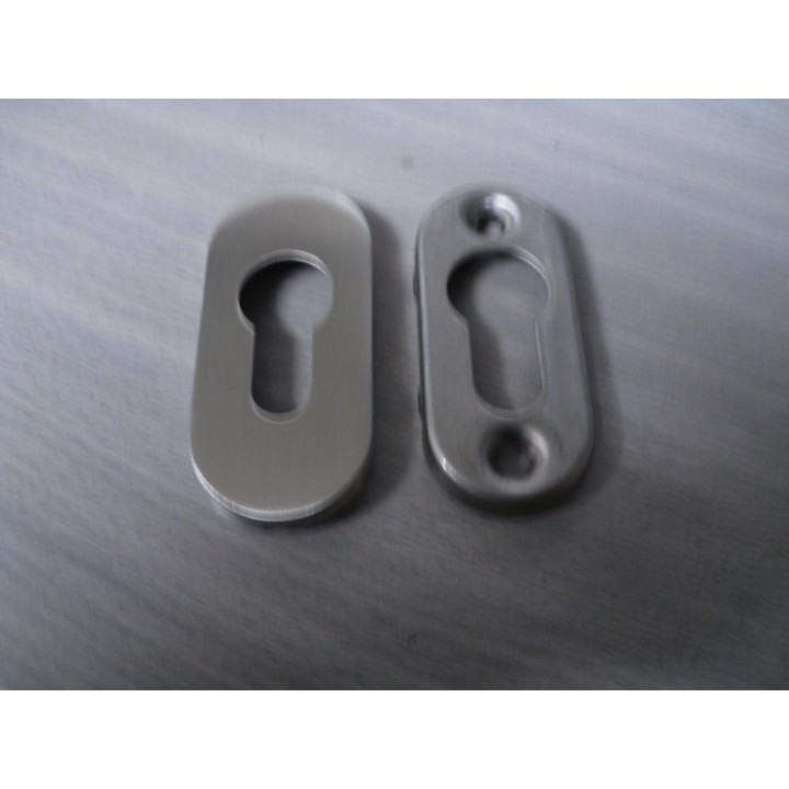 PZ Edelstahl Rosette 9mm oval