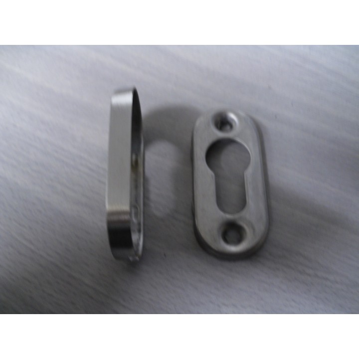 PZ Edelstahl Rosette 9mm oval