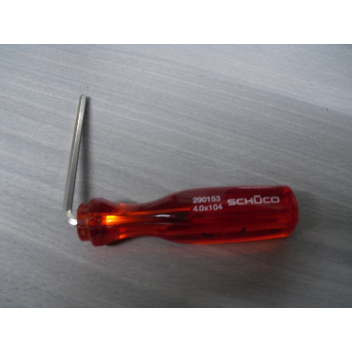 Schüco 290153 abgewinkelter Schraubendreher Innensechskant 4mm