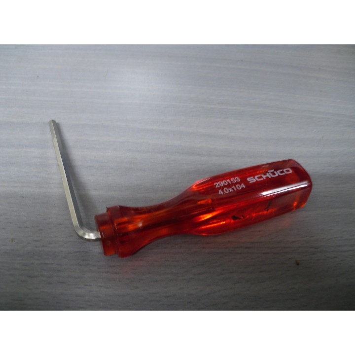 Schüco 290153 abgewinkelter Schraubendreher Innensechskant 4mm