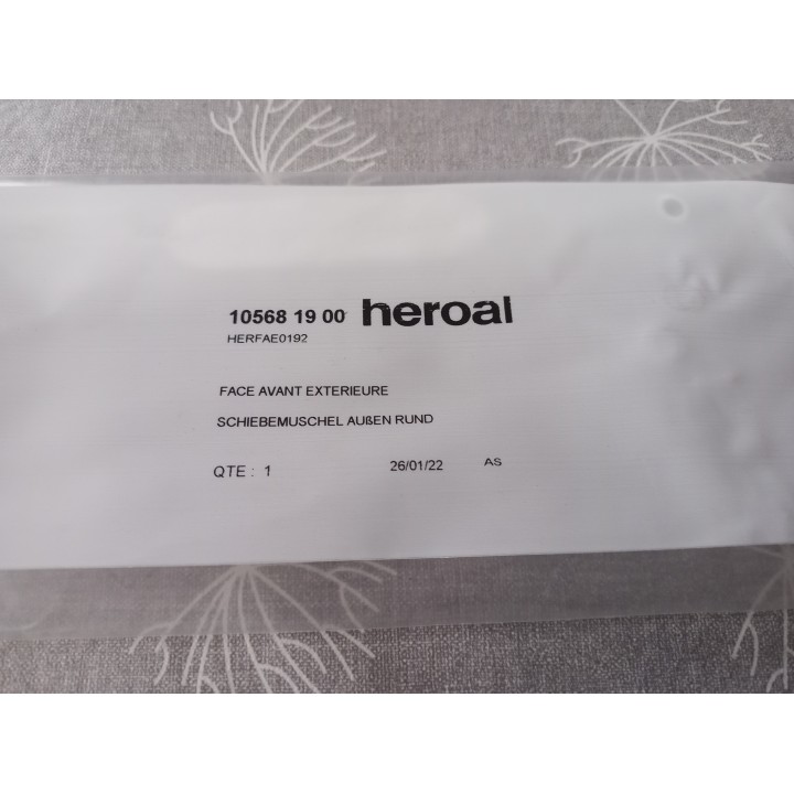 Heroal 10568 19 00 Schiebemuschel außen Rund weiß
