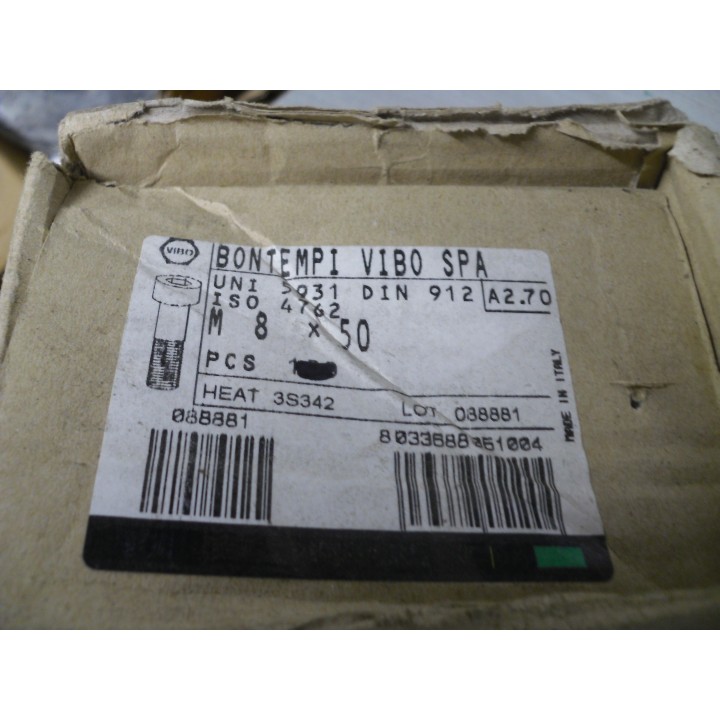 Gewindeschraube M8 X 50 A2 Made in Italy Vibo