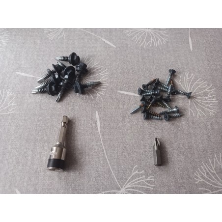 Aluxe Schrauben Veranda / Schutting Farbe 7016 mat