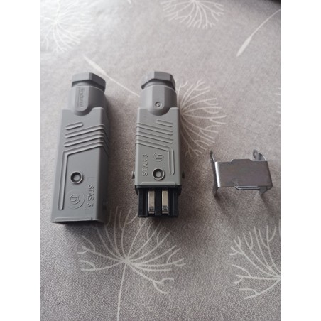 Hirschmann Stecker Set STAS 3 und STAK 3 grau