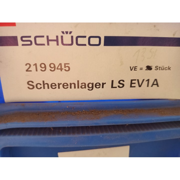 Schüco 219945 Scherenlager DIN links seilber / EV1