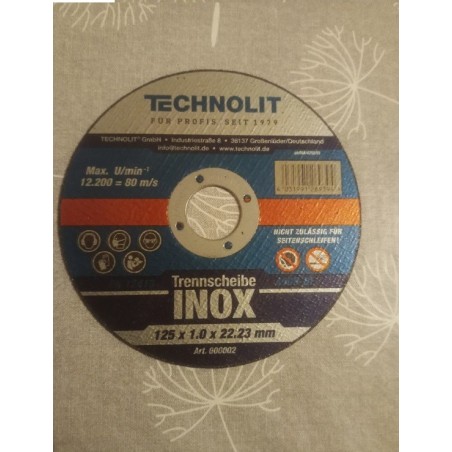 Technolit Trennscheibe 125mm X 1,0mm Edelstahl