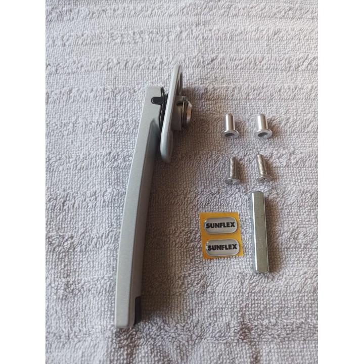 Sunflex Griff flach / Klappgriff silber 707708 mit Zubehör