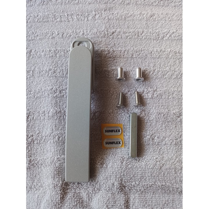 Sunflex Griff flach / Klappgriff silber 707708 mit Zubehör