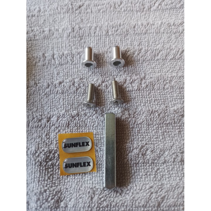 Sunflex Griff flach / Klappgriff silber 707708 mit Zubehör