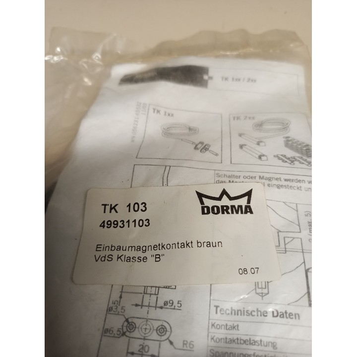 Dorma Einbaumagnetkontakt 49931103 braun