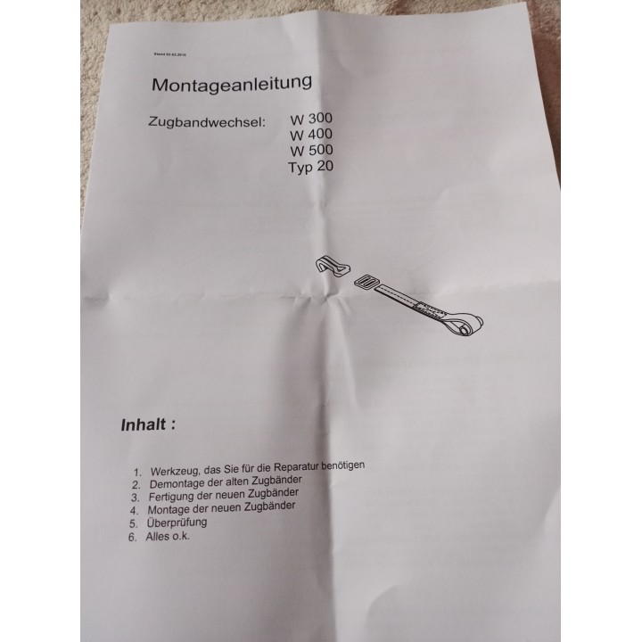 Varisol Zugband / Ersatzzugbänder Set  22.72.070