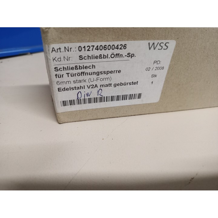 WSS Schließblech für Türöffnungssperre 012740600426